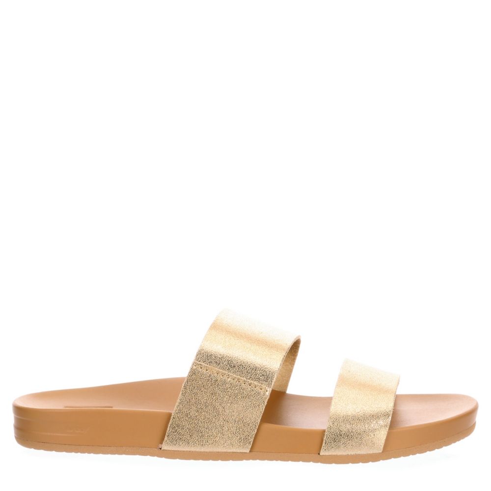 REEF Womens Cushion Bounce Vista Slide Sandal - GOLD