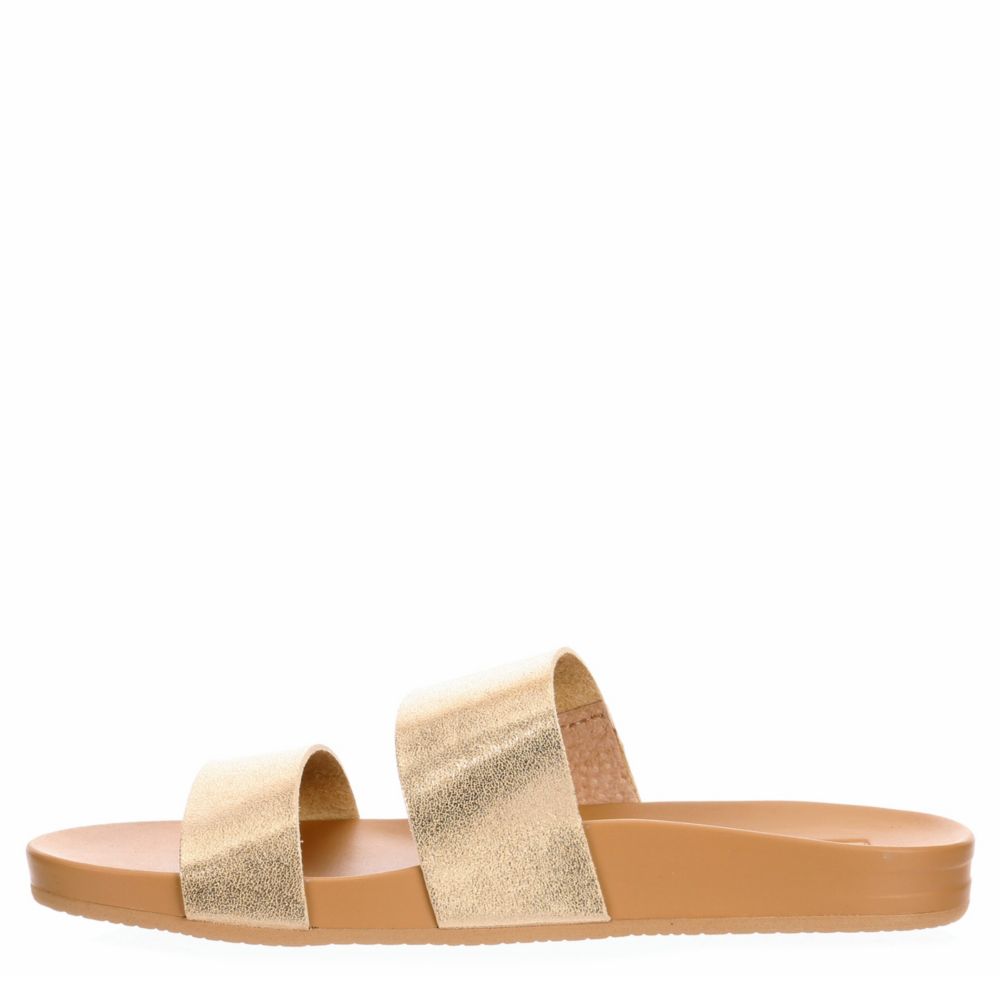 REEF Womens Cushion Bounce Vista Slide Sandal - GOLD