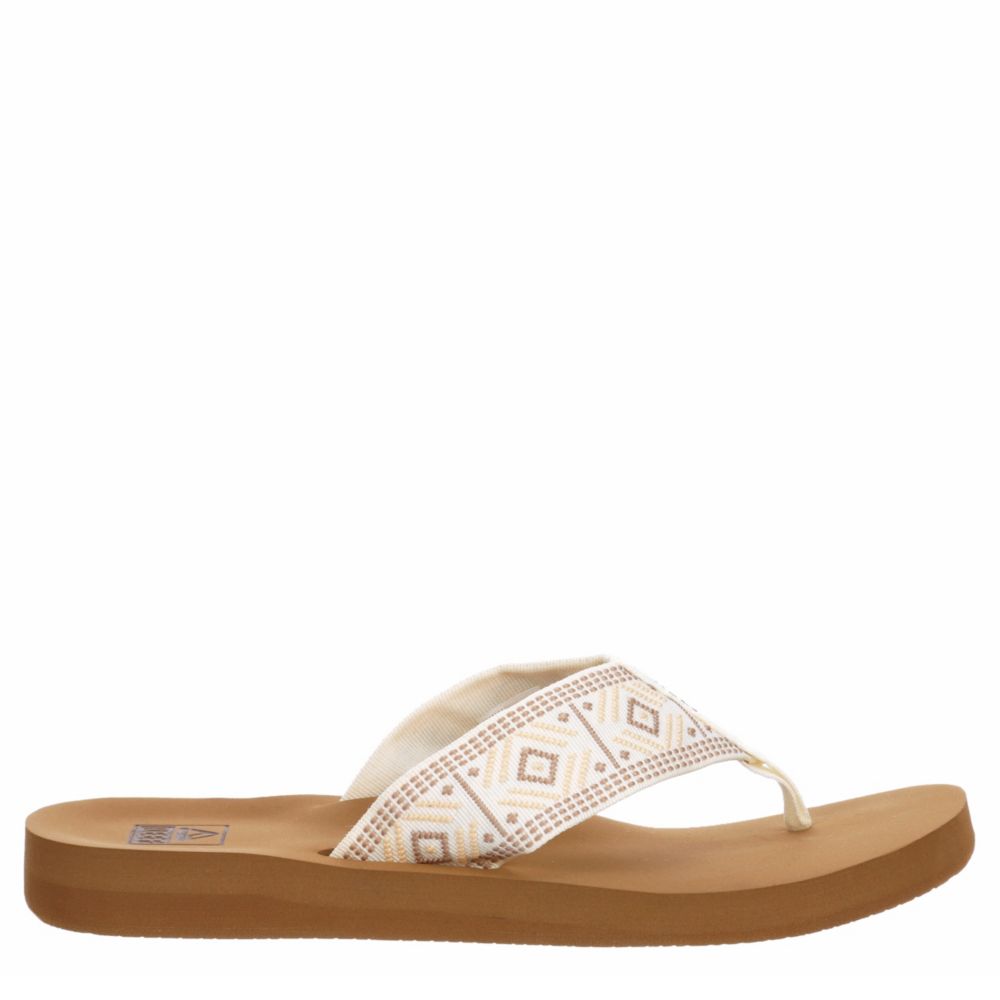 White Reef Womens Spring Woven Flip Flop Sandal 