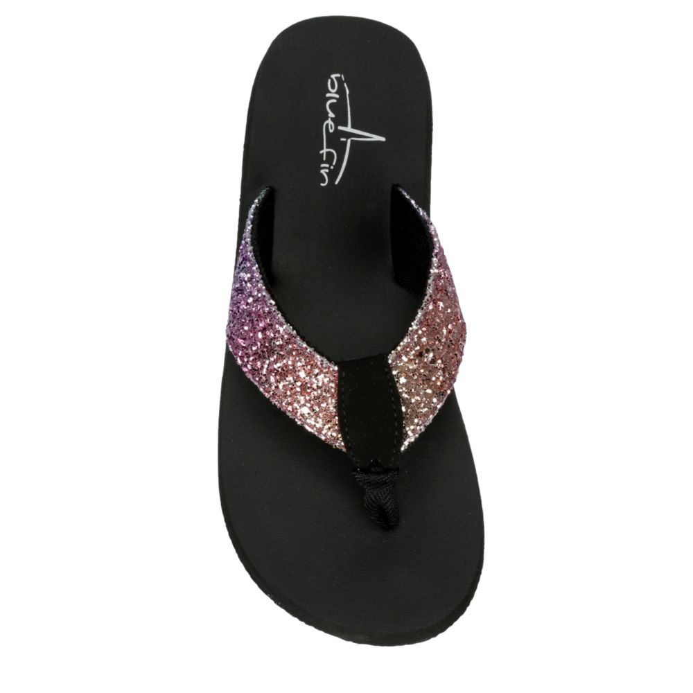 blue fin flip flops womens