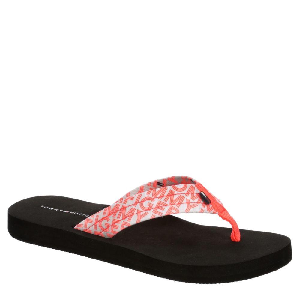 tommy hilfiger red flip flops