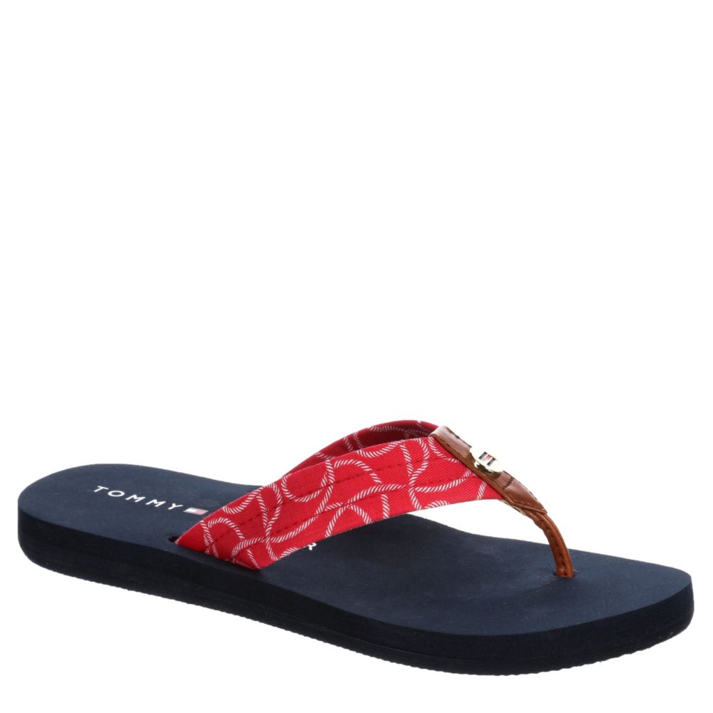 red tommy hilfiger sandals