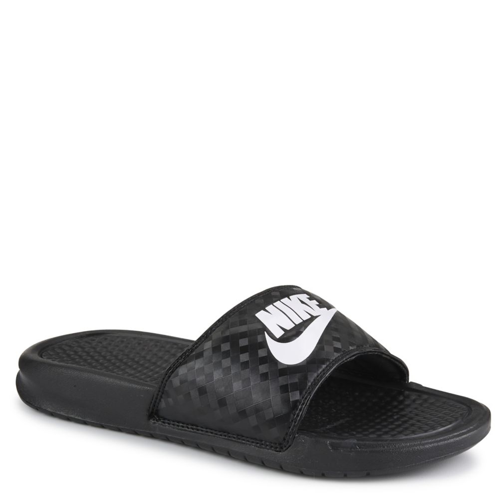 nike benassi slides women's black