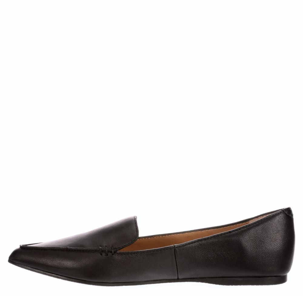 STEVE MADDEN Womens Feather Loafer Flat - BLACK