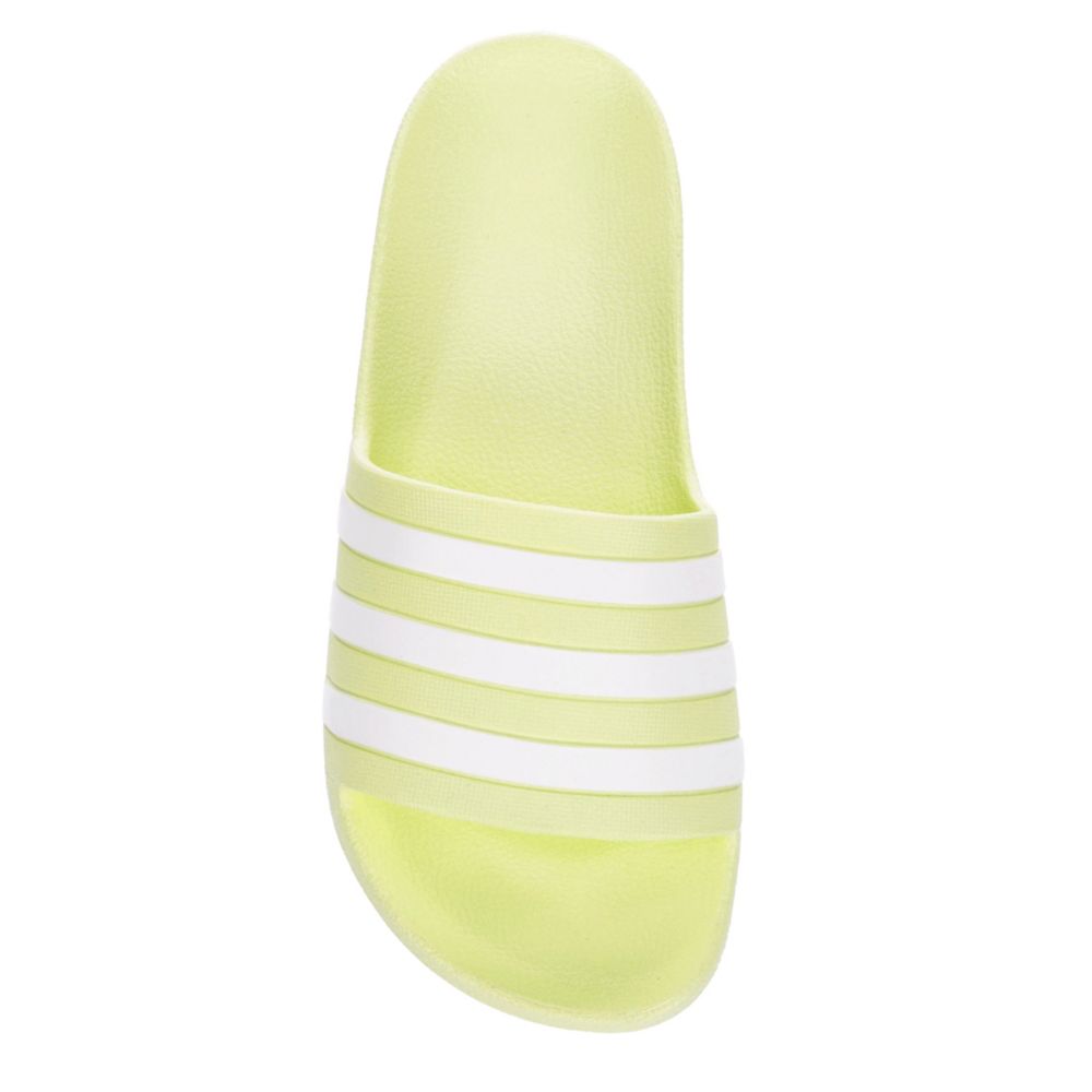 ADIDAS Womens Adilette Aqua Slide Sandal - YELLOW