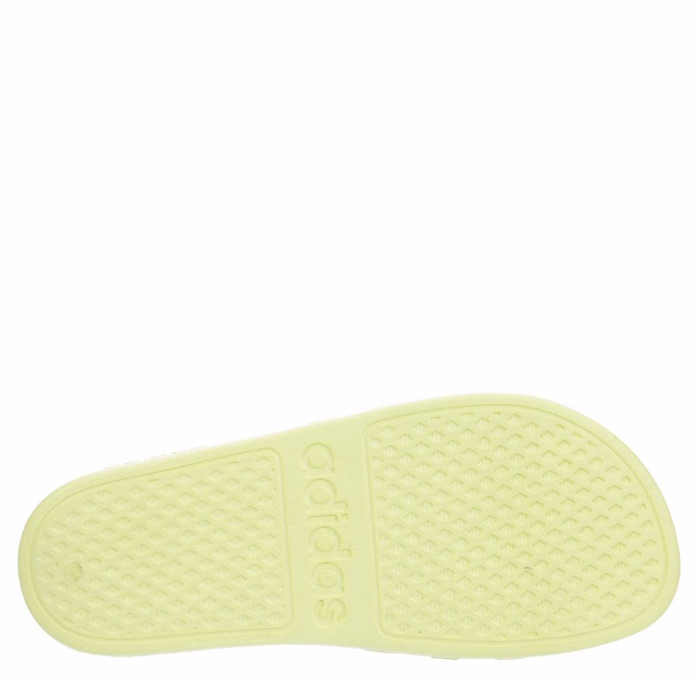 ADIDAS Womens Adilette Aqua Slide Sandal - YELLOW