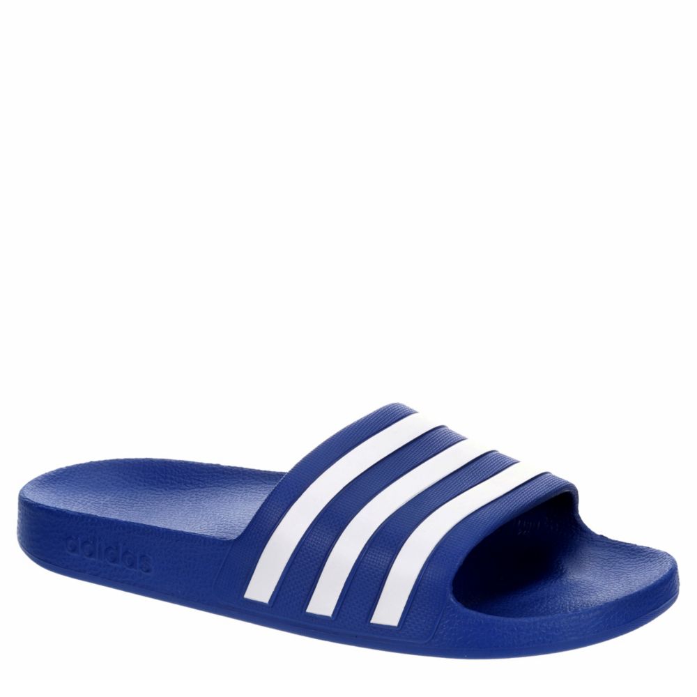 ADIDAS Womens Adilette Aqua Slide Sandal - BLUE
