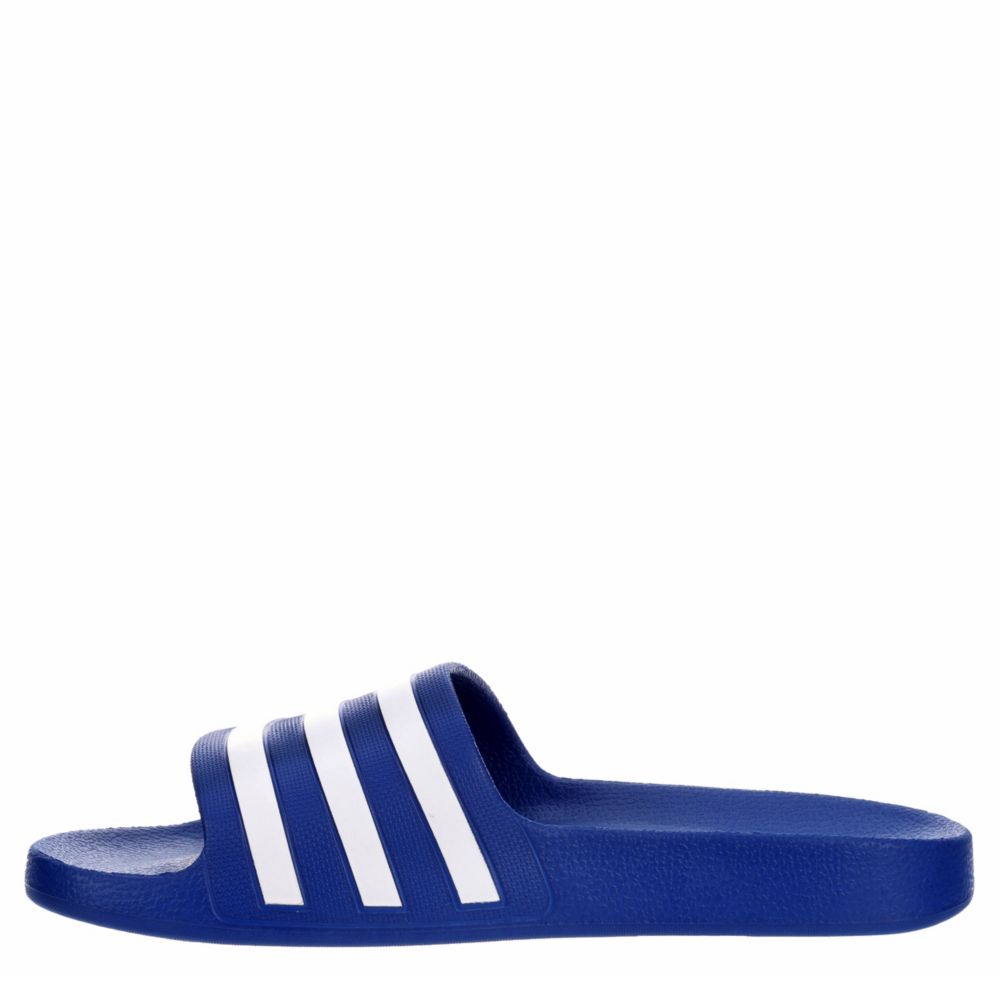 ADIDAS Womens Adilette Aqua Slide Sandal - BLUE