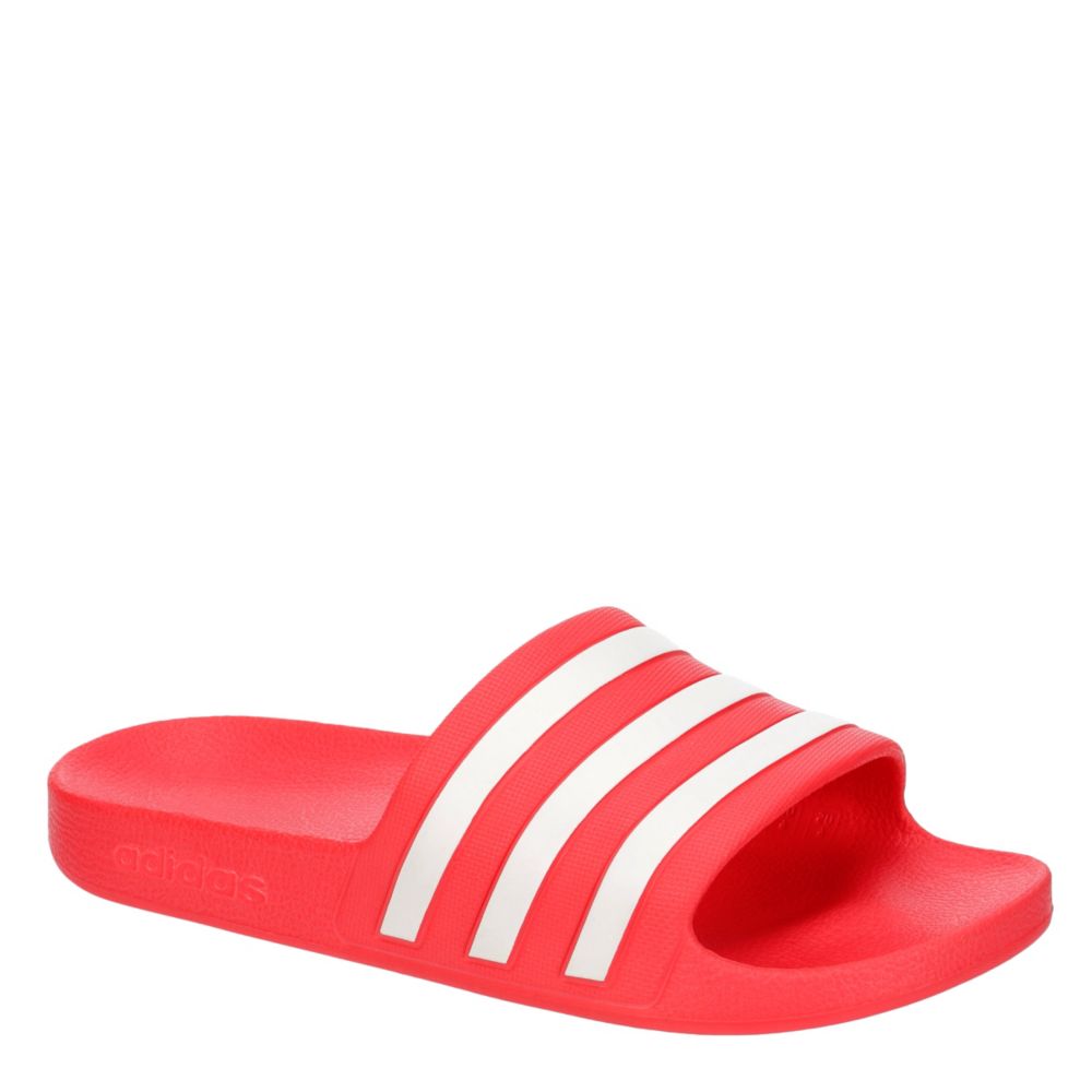 womens red slide sandals