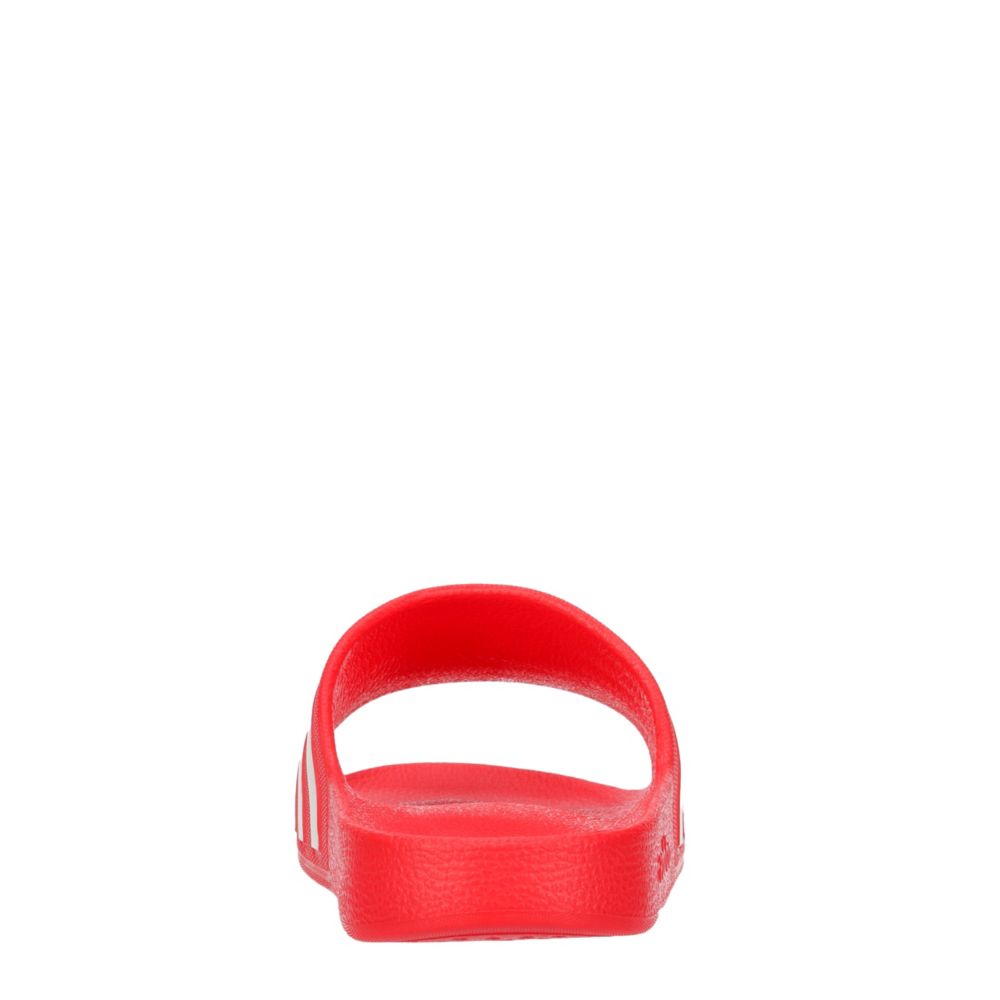 ADIDAS Womens Adilette Aqua Slide Sandal - RED