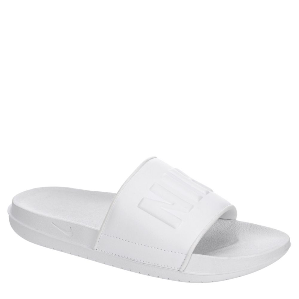 ladies white nike slides