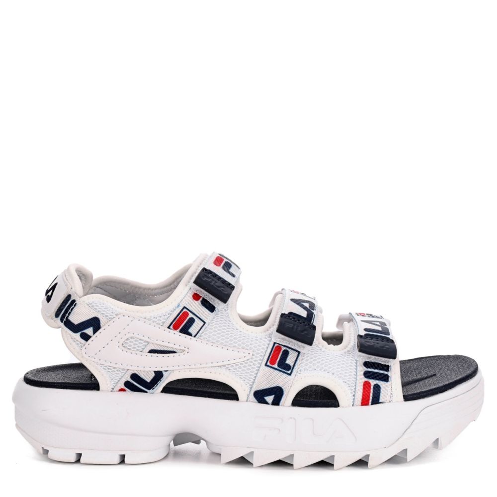 fila disruptor sandals white