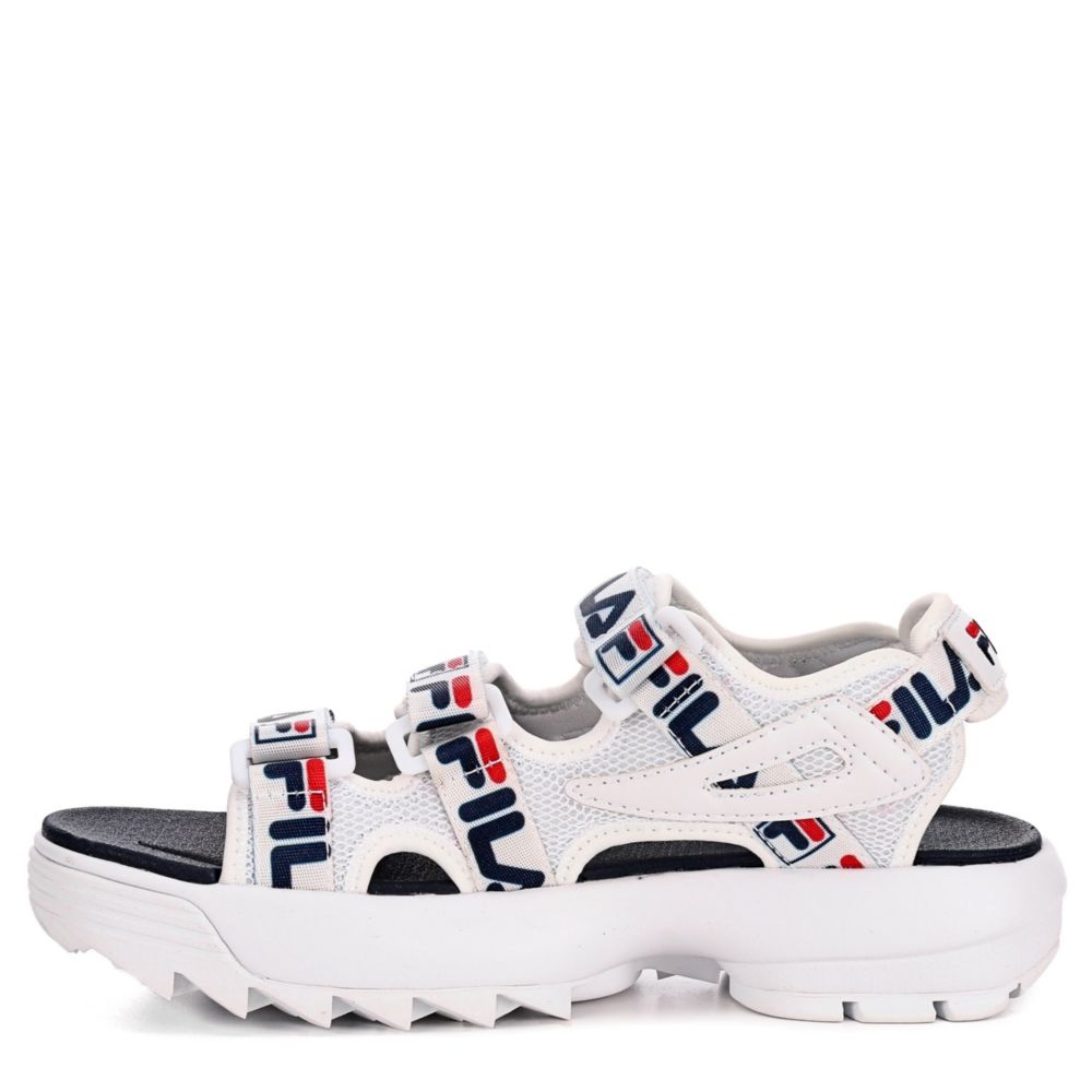 fila disruptor sandals white