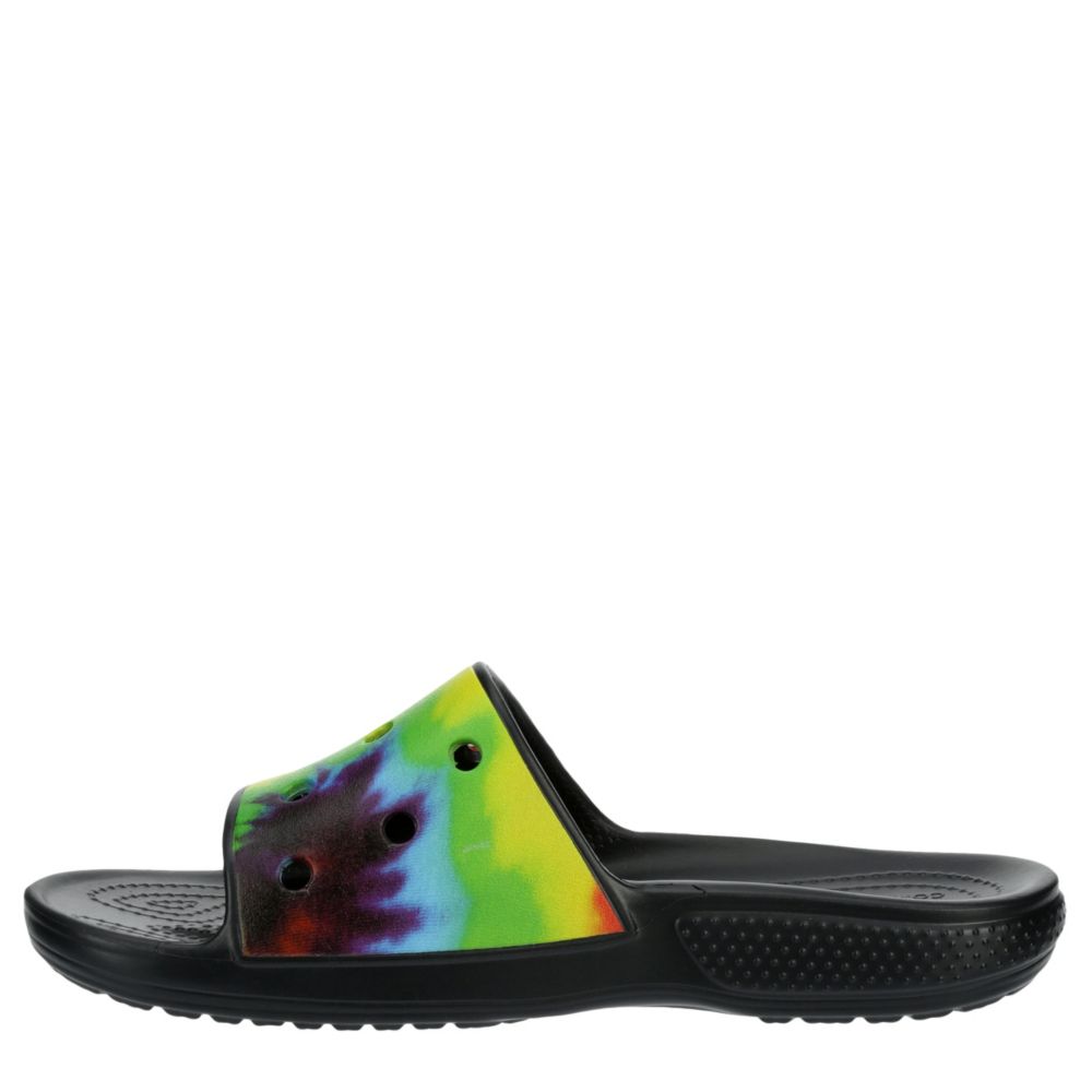 croc slides tie dye