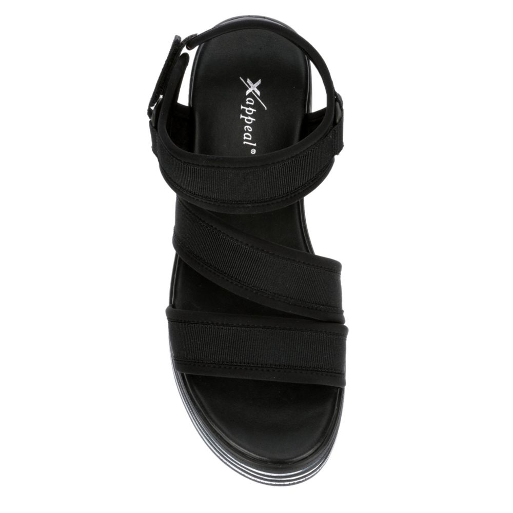 XAPPEAL Womens Kyra Platform Sandal - BLACK