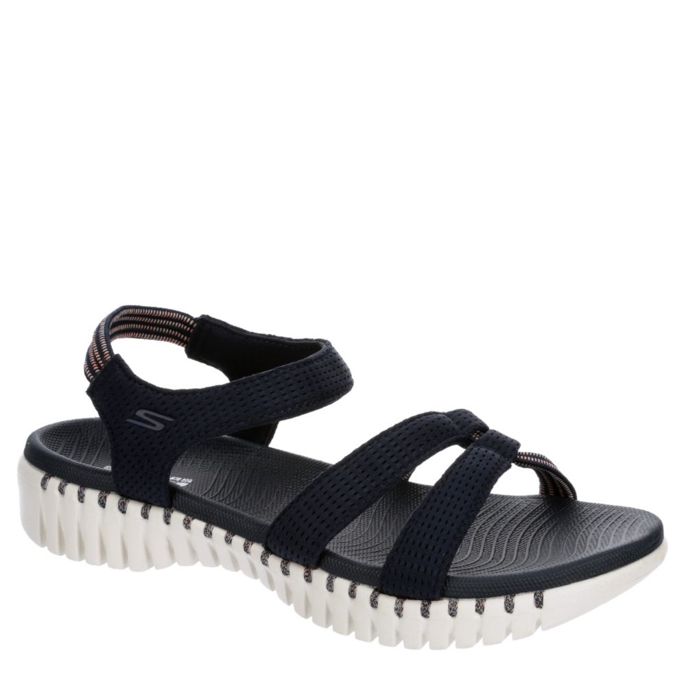 skechers sandals womens navy