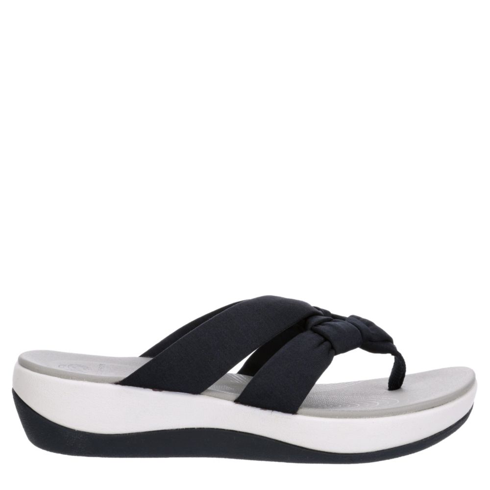 CLARKS Womens Cloudstepper Arla Jane Flipflop Sandal - NAVY