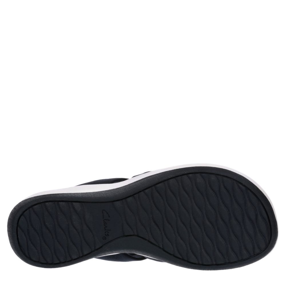 CLARKS Womens Cloudstepper Arla Jane Flipflop Sandal - NAVY