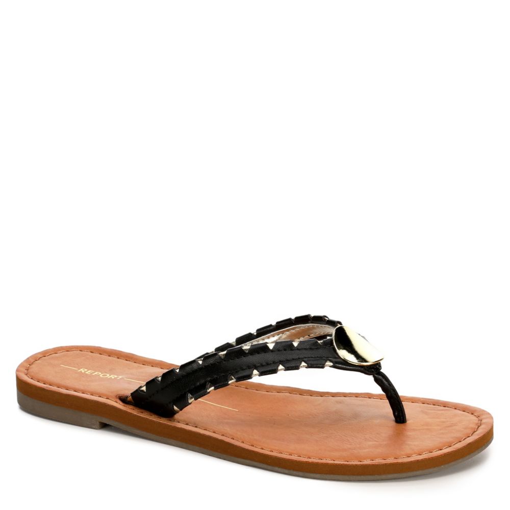 report flip flops gold