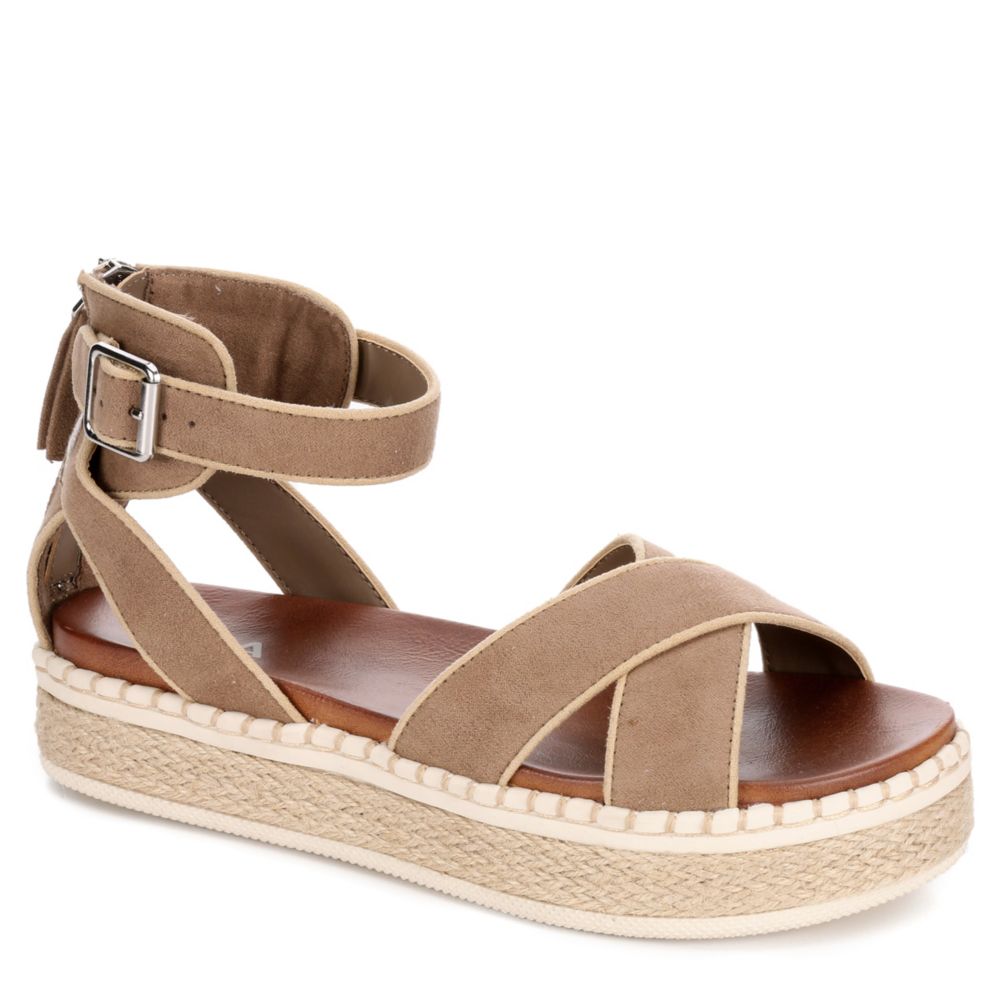 MIA Womens Vita Platform Sandal - STONE