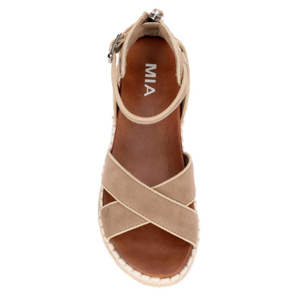 MIA Womens Vita Platform Sandal - STONE