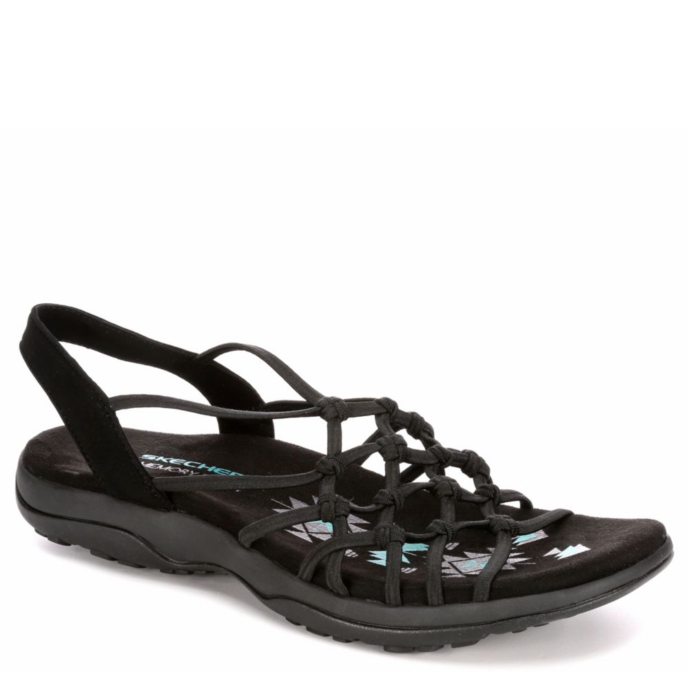 SKECHERS MODERN Womens Reggae Slim Forget Me Knot Sandal - BLACK