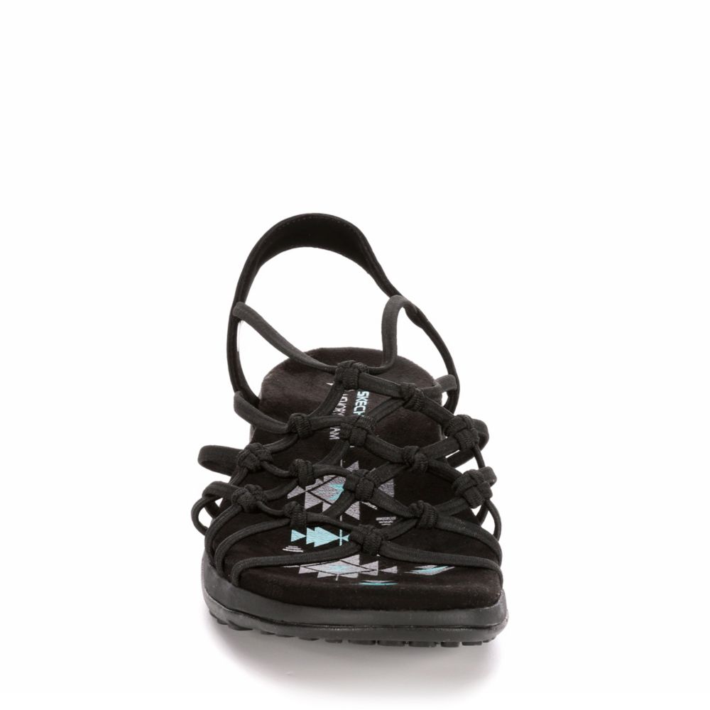 SKECHERS MODERN Womens Reggae Slim Forget Me Knot Sandal - BLACK