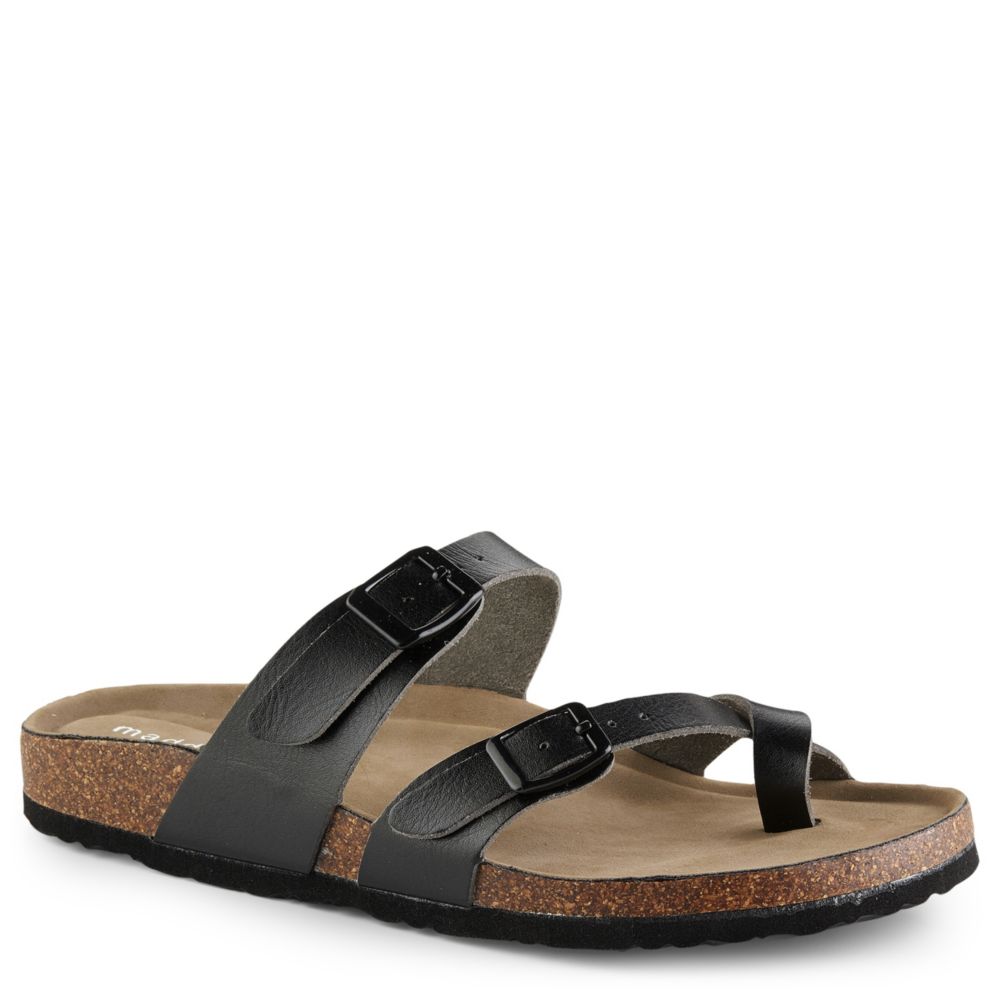 madden girl black sandals