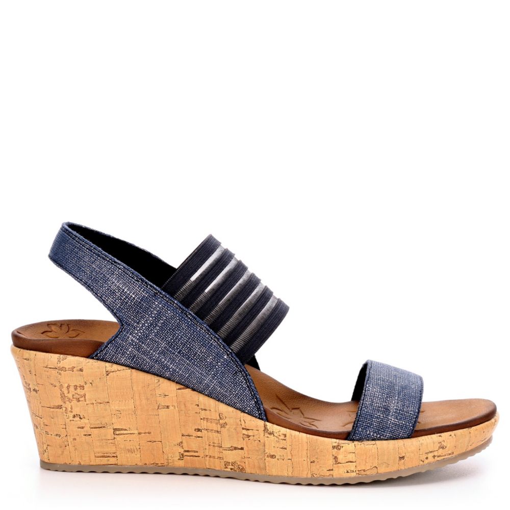skechers beverlee smitten kitten women's wedge sandals