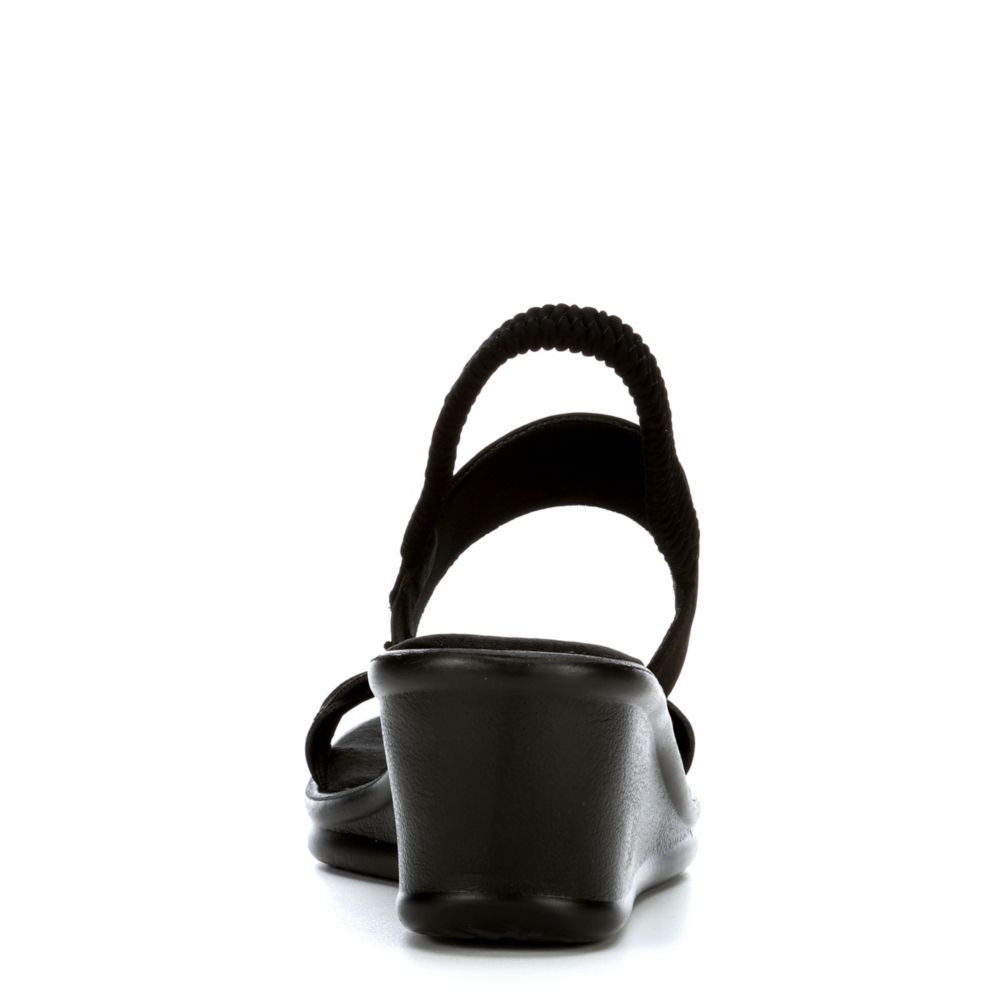 SKECHERS Womens Rumbler City Dash Wedge Sandal - BLACK