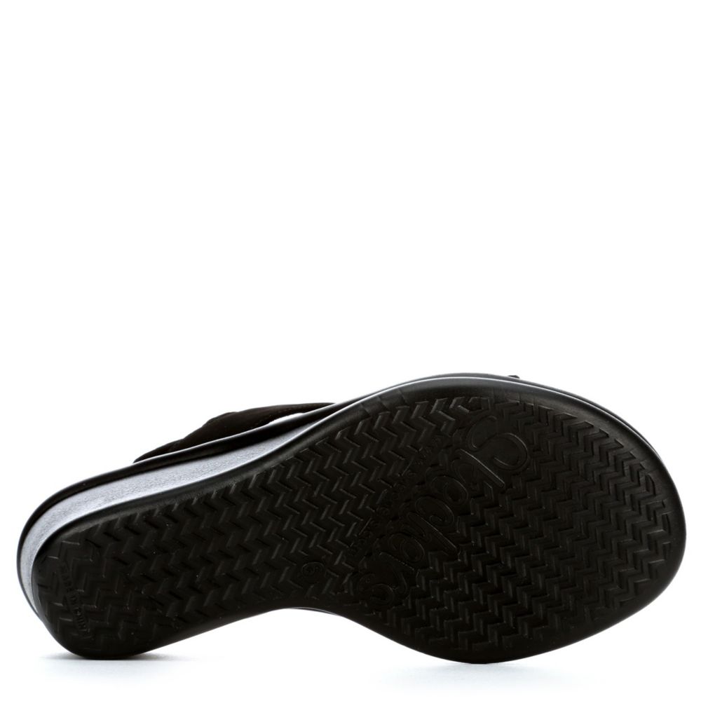 SKECHERS Womens Rumbler City Dash Wedge Sandal - BLACK