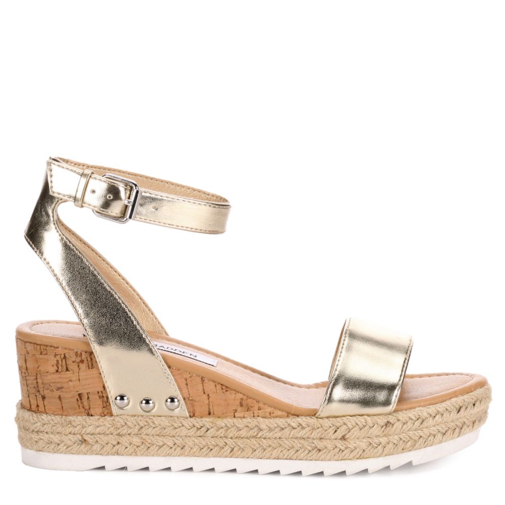 steve madden jewel espadrille wedge sandal gold