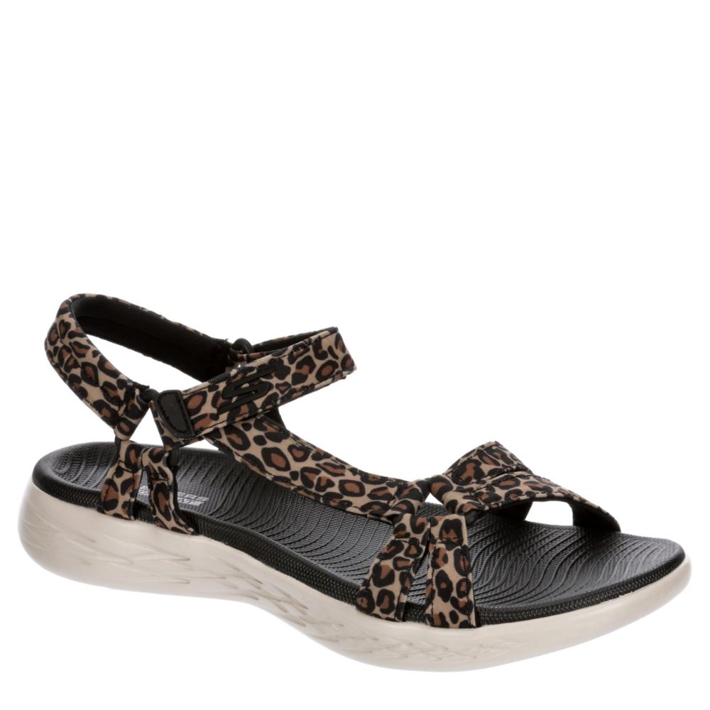 SKECHERS Womens On-the-go 600 Sandal - LEOPARD