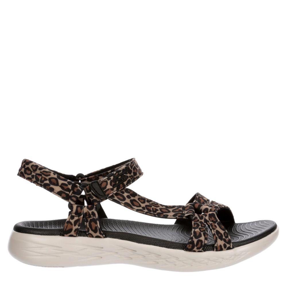 SKECHERS Womens On-the-go 600 Sandal - LEOPARD