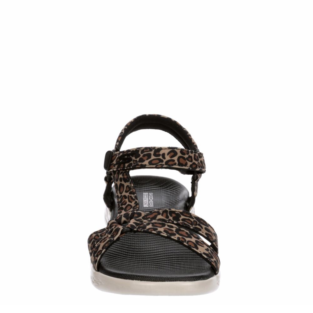 SKECHERS Womens On-the-go 600 Sandal - LEOPARD
