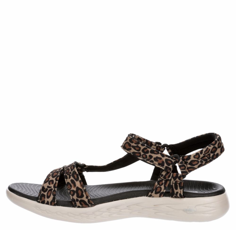SKECHERS Womens On-the-go 600 Sandal - LEOPARD