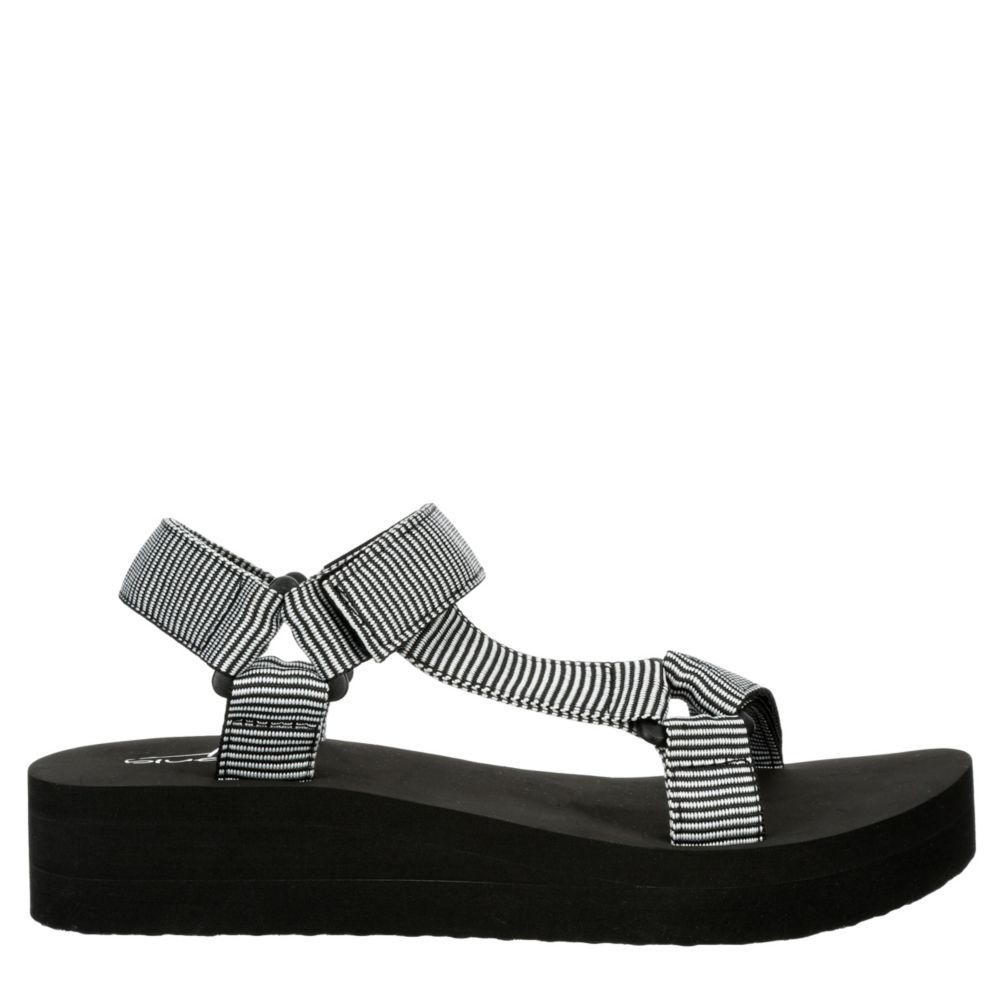 BLUEFIN Womens Sarasota Casual Sandal - BLACK