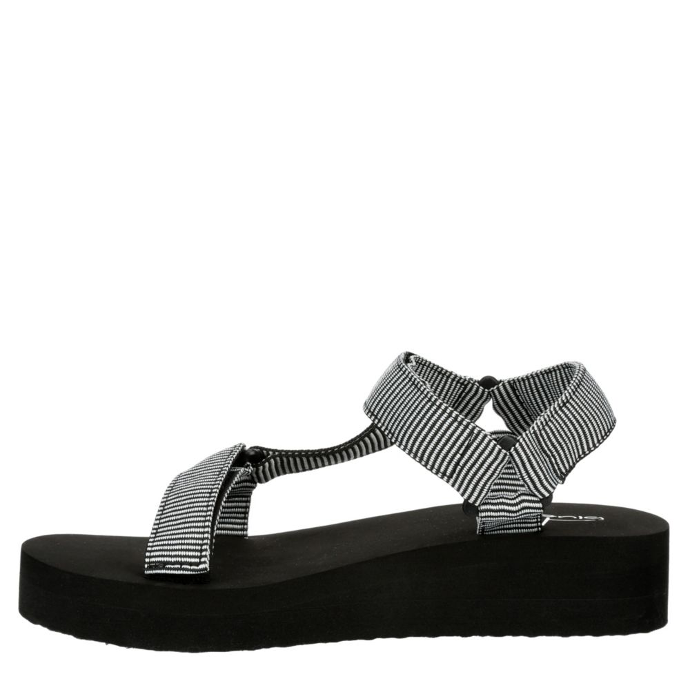 BLUEFIN Womens Sarasota Casual Sandal - BLACK