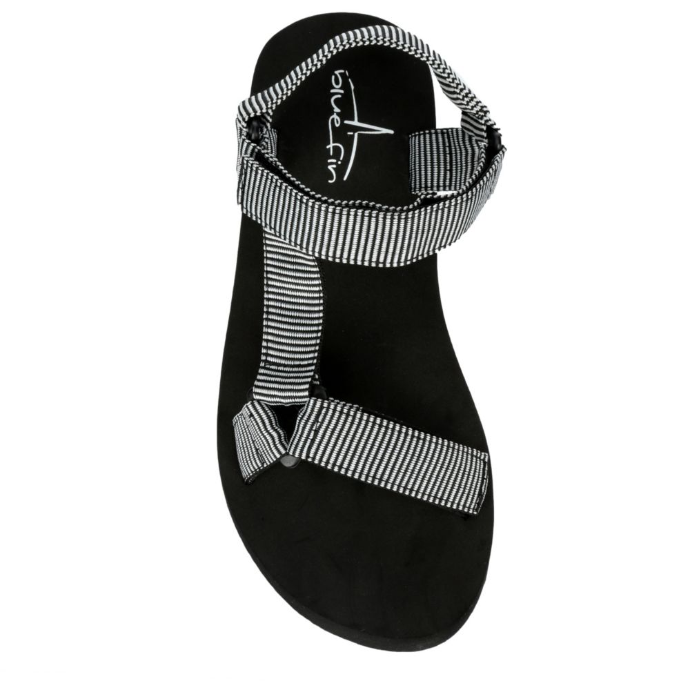 BLUEFIN Womens Sarasota Casual Sandal - BLACK
