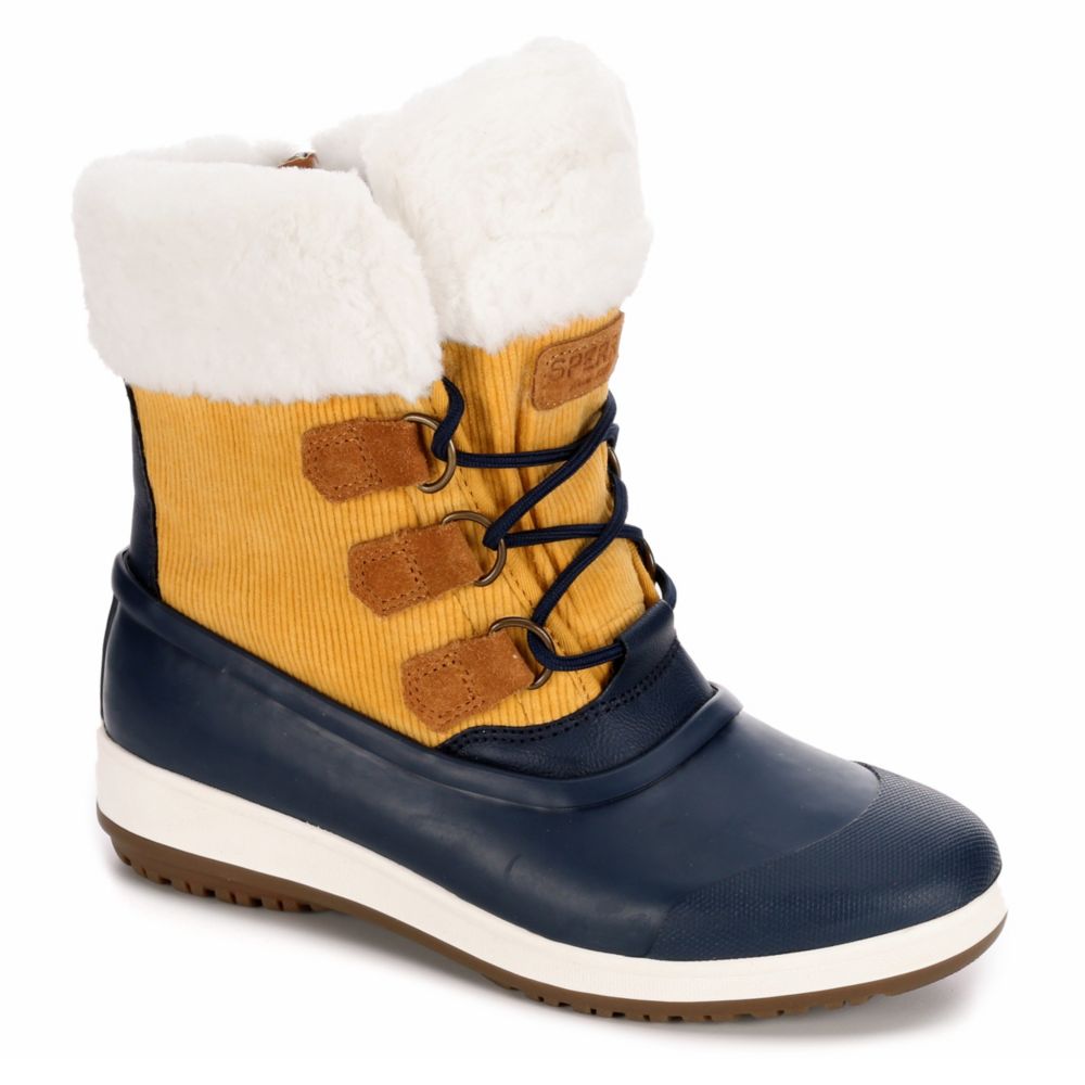 navy sperry boots