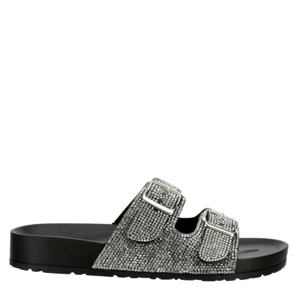 Womens Teddy Footbed Slide Sandal