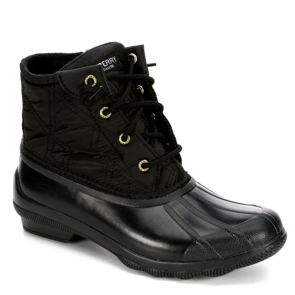 black on black sperry duck boots