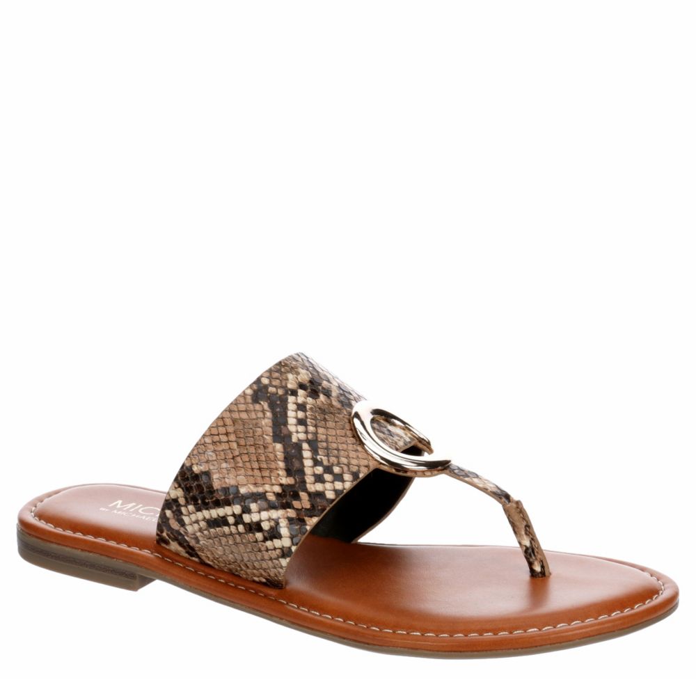 MICHAEL BY MICHAEL SHANNON Womens Maci Thong Sandal - SNAKE