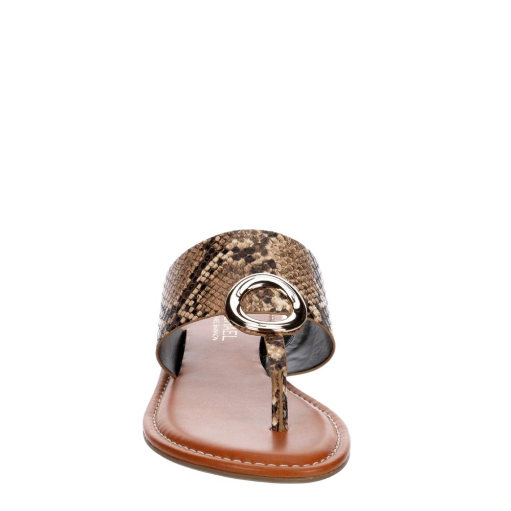 MICHAEL BY MICHAEL SHANNON Womens Maci Thong Sandal - SNAKE