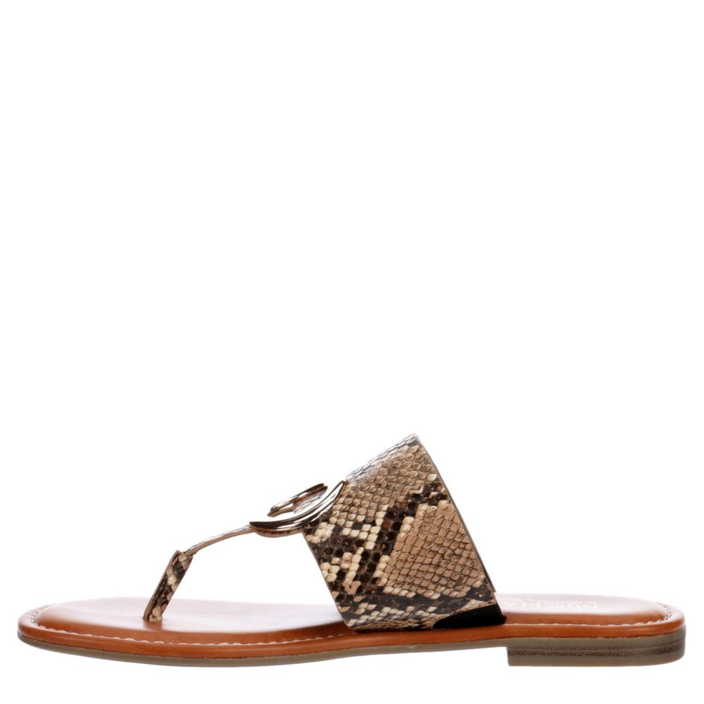 MICHAEL BY MICHAEL SHANNON Womens Maci Thong Sandal - SNAKE
