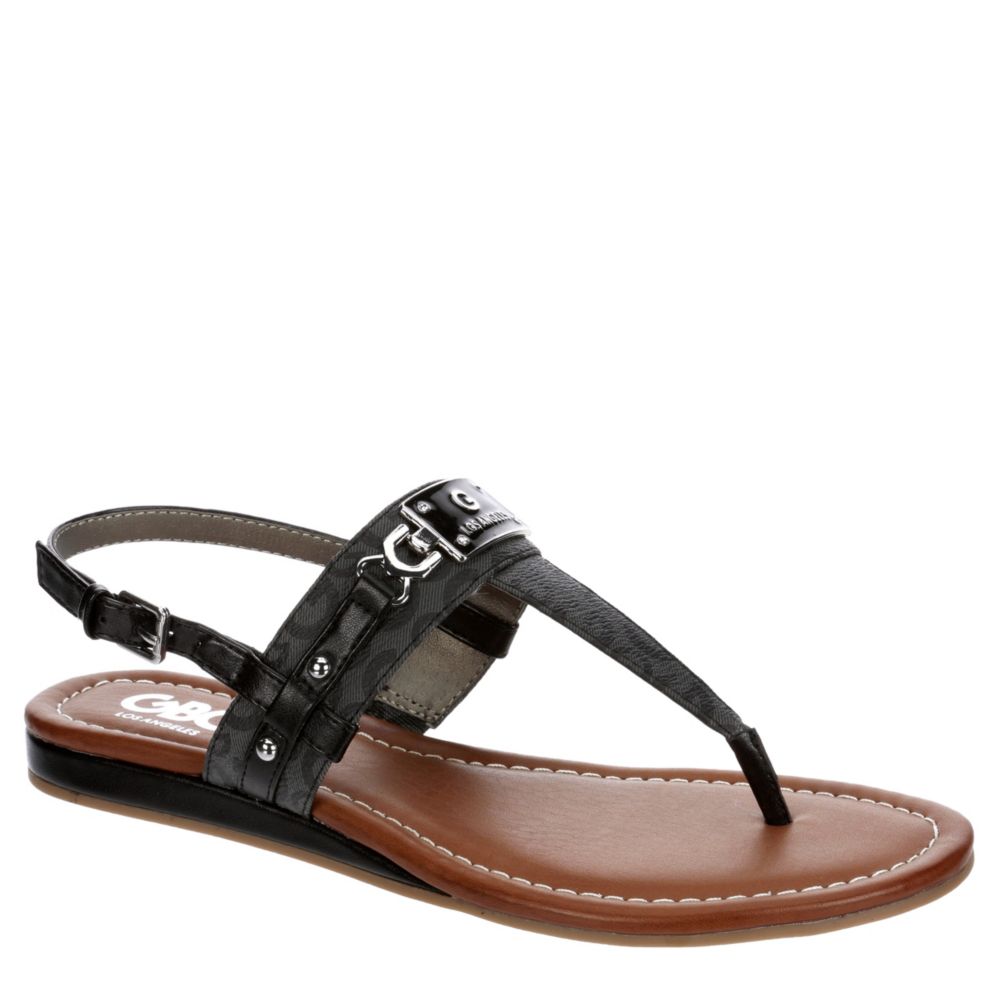 guess black flat sandals