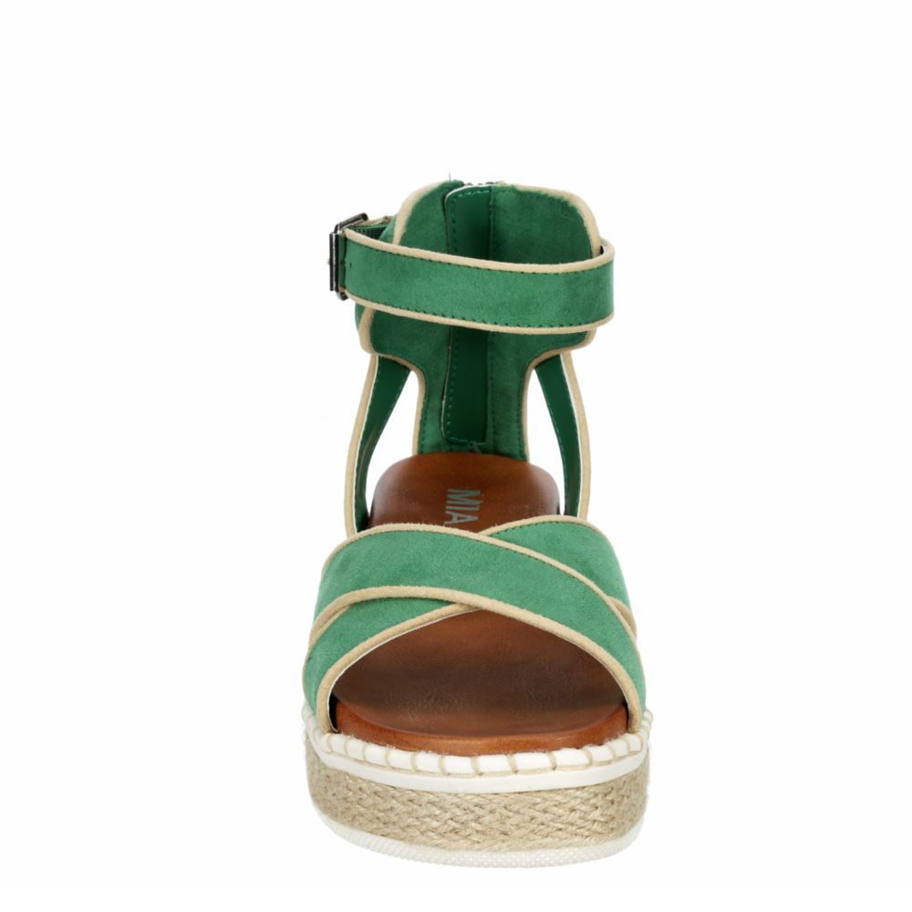 MIA Womens Vita Platform Sandal - GREEN