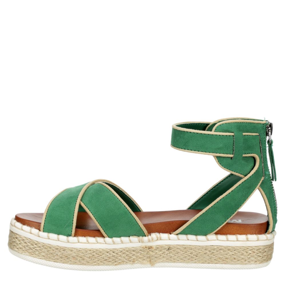 MIA Womens Vita Platform Sandal - GREEN