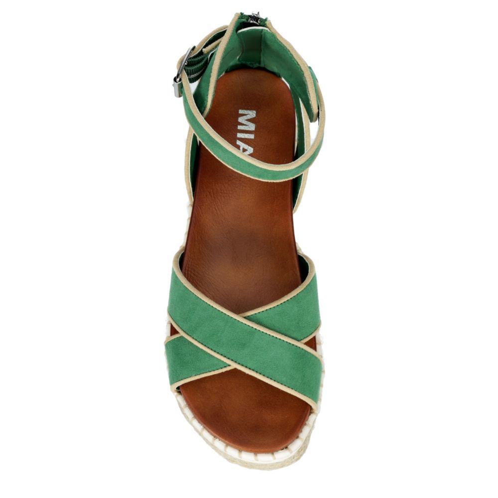 MIA Womens Vita Platform Sandal - GREEN