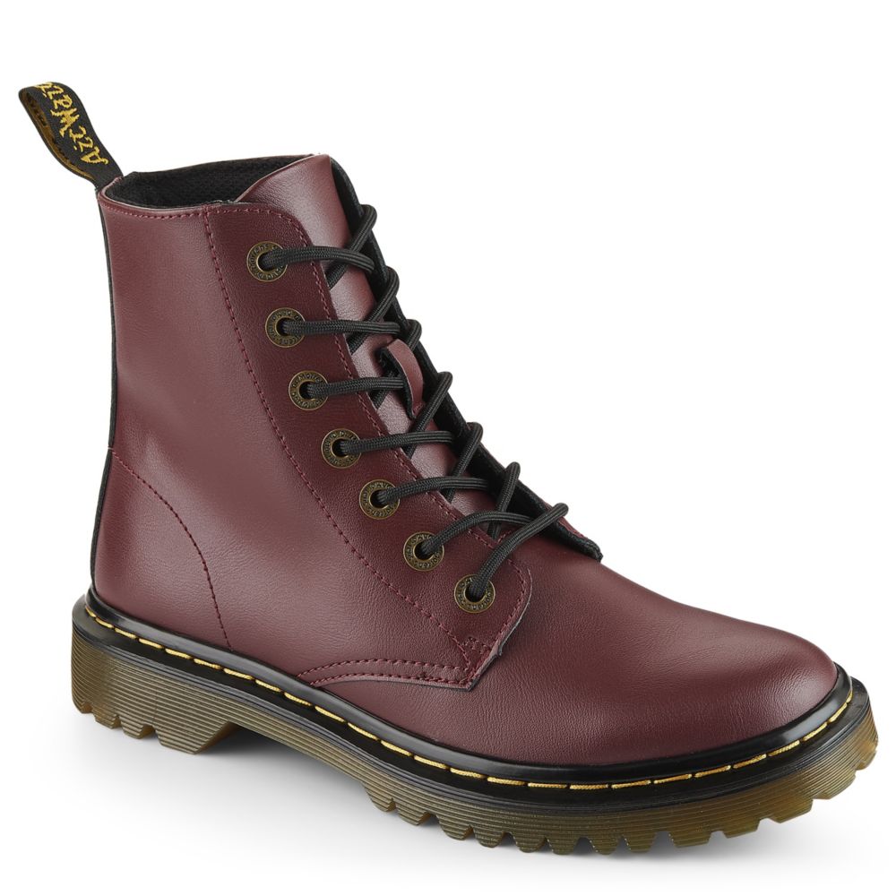DR.MARTENS Womens Luana Combat Boot - RED